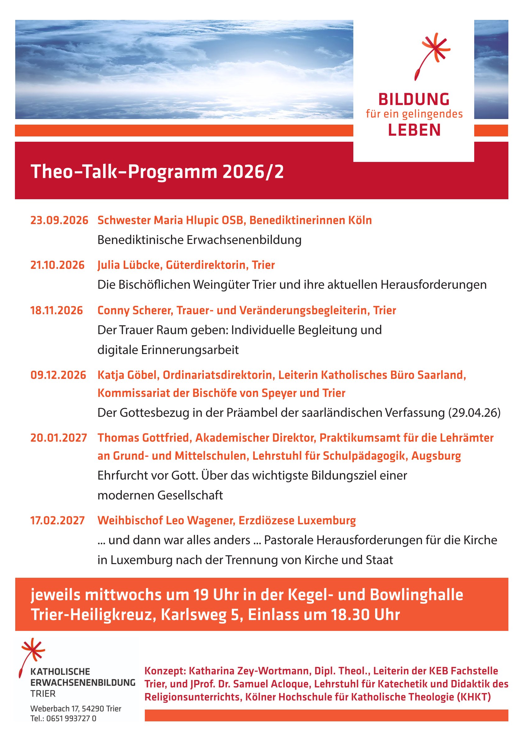 Theo-Talk-Programm 2026/2