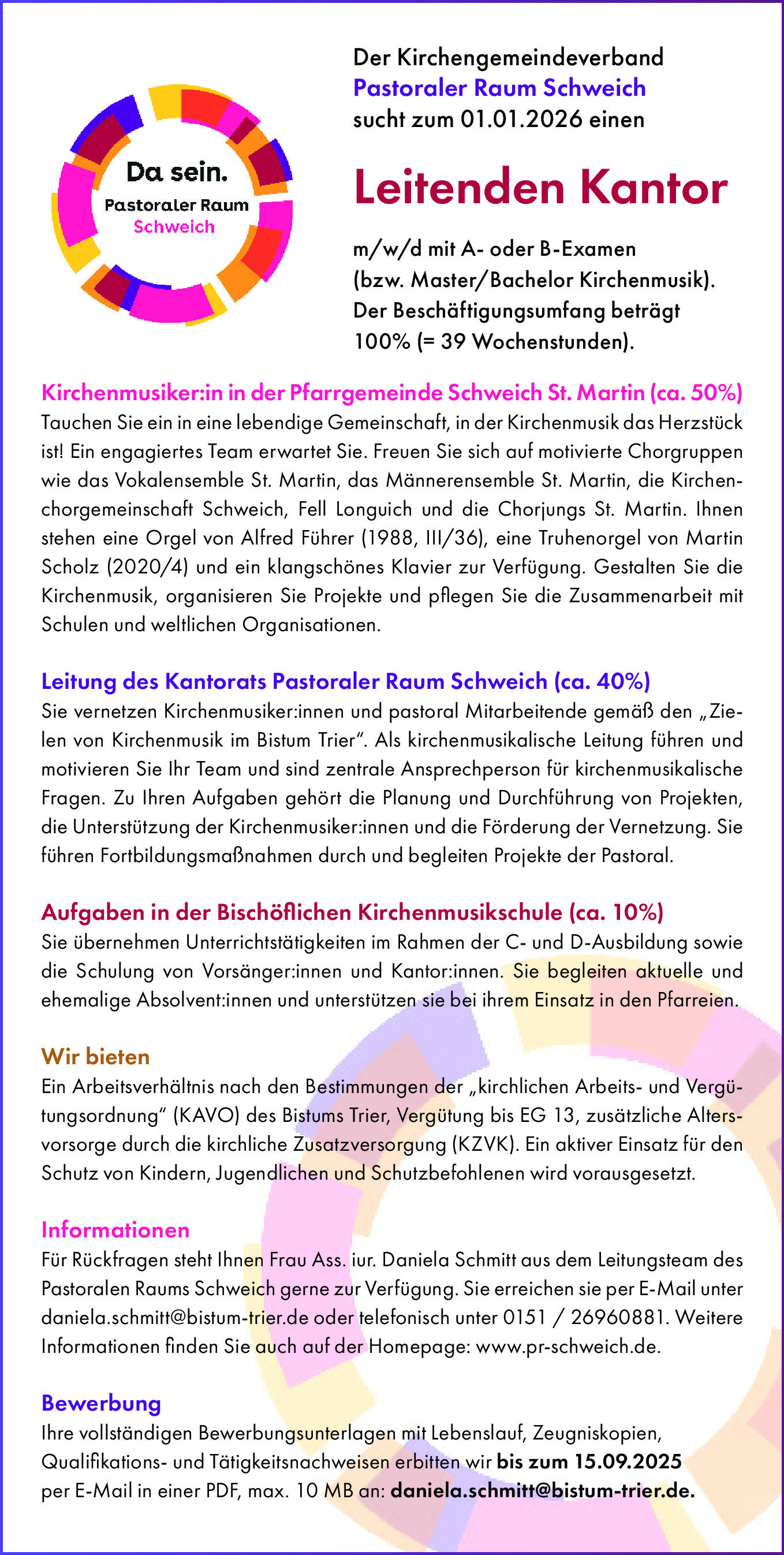 Alle Infos zur Stellenbeschreibung